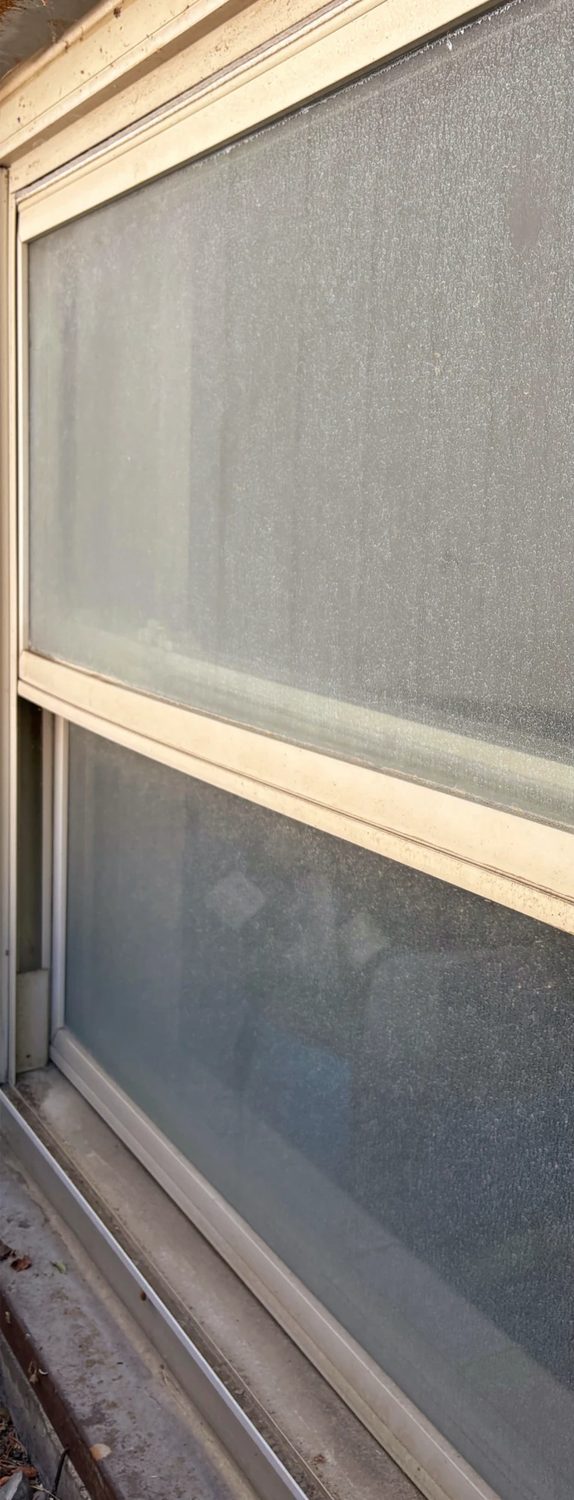 Window before cleaning