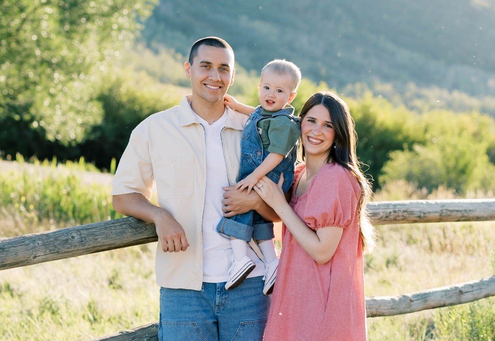 Wil with his wife and son